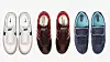 Tre sneakers ovanifrån