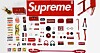 Olika accessoarer från Supreme.
