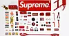 Olika accessoarer från Supreme.